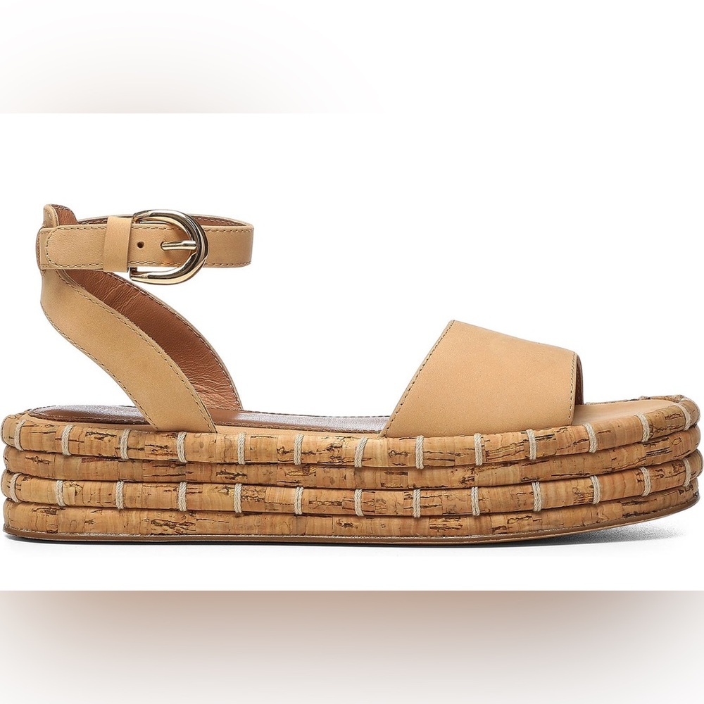 Joie Women’s Romanna Platform Sandal Cork Strappy Toast Tan Boho Size 7.5 NWOB